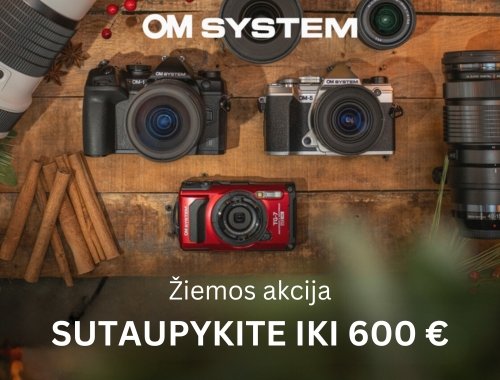 OM System žiemos akcija: nuolaidos iki 600 €