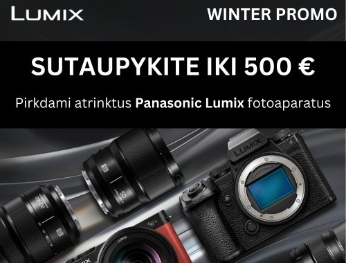 Panasonic Lumix Winter Promo: SUTAUPYKITE IKI 500 €